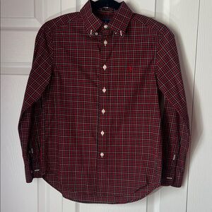 Boy's Red Plaid Button-Down Shirt new without tags